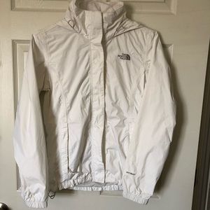 White north face hyvent jacket size small